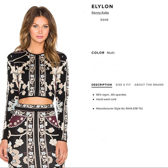 Fay’s skirt and Elyon crop top Ronny Kobo - Picture 8 of 10